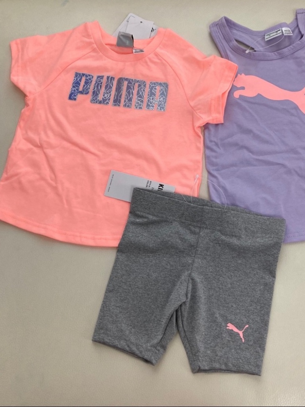 Puma girl neon purple leggings set 2254 - Picture 1 of 5